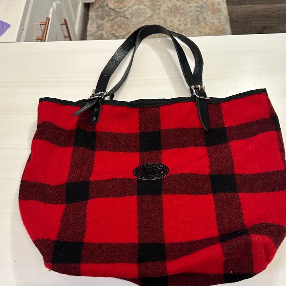 Duluth Pack classic wool buffalo plaid Market tote, 
Currently sold out online